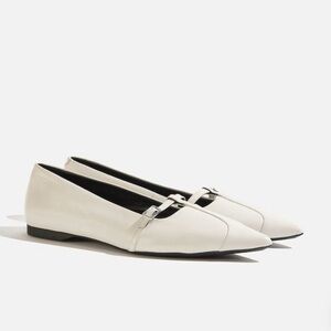 Vagabond Hermine white pointed toe ballet flats - brand new